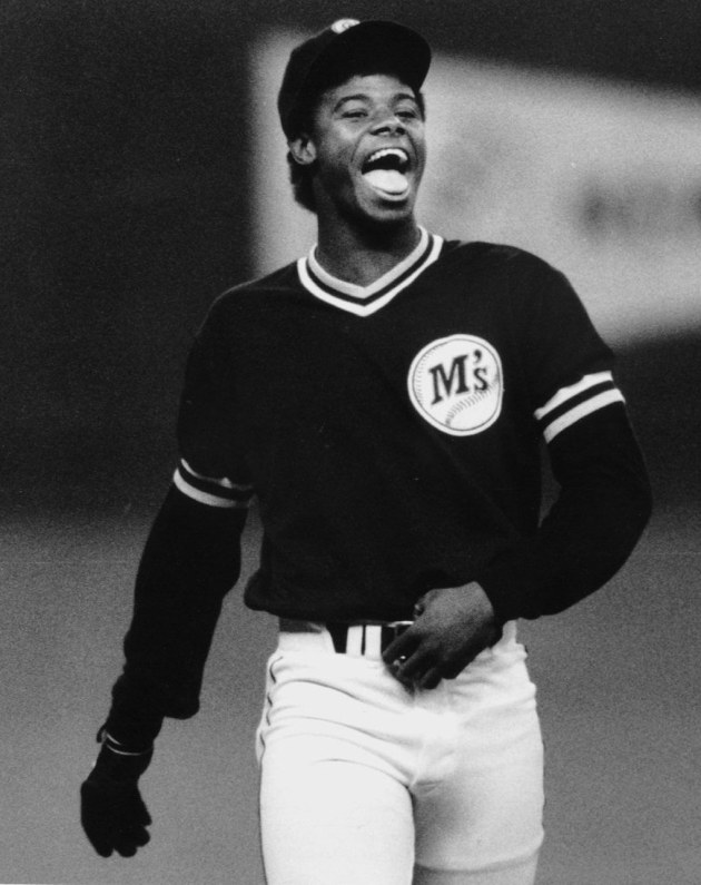Ken Griffey Jr. as a rookie in 1987. : " I'M HAPPY BEING ME AND IF I'M HAPPY EVERYTHING SHOULD GO WELL," SAYS MARINER ROOKIE KEN GRIFFEY JR. 8/4/87 (Harley Soltes / The Seattle Times)